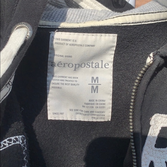 Black Aeropostale zip front sweatshirt - Picture 3 of 5